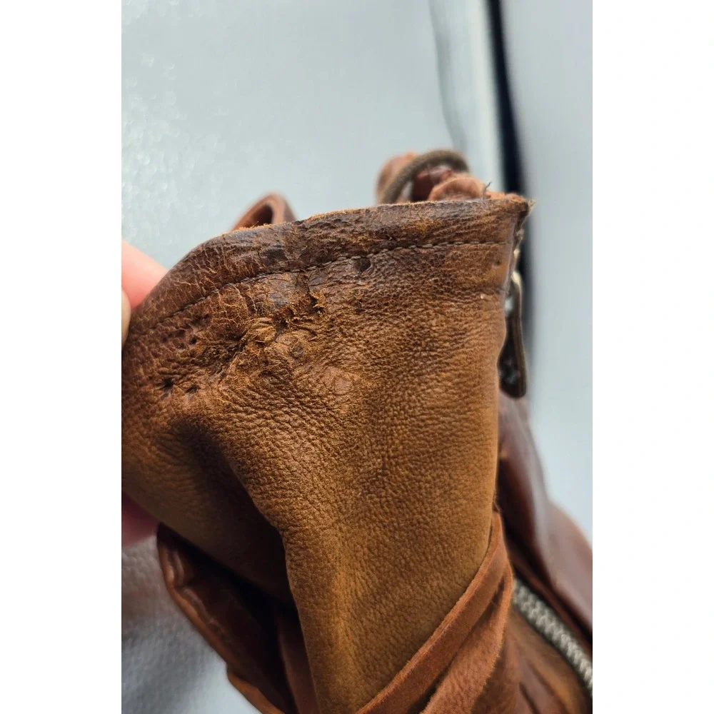 A.S.98 Ankle Boots Chet Katarina Womens 39 9 US Brown Leather Strappy Zip Moto